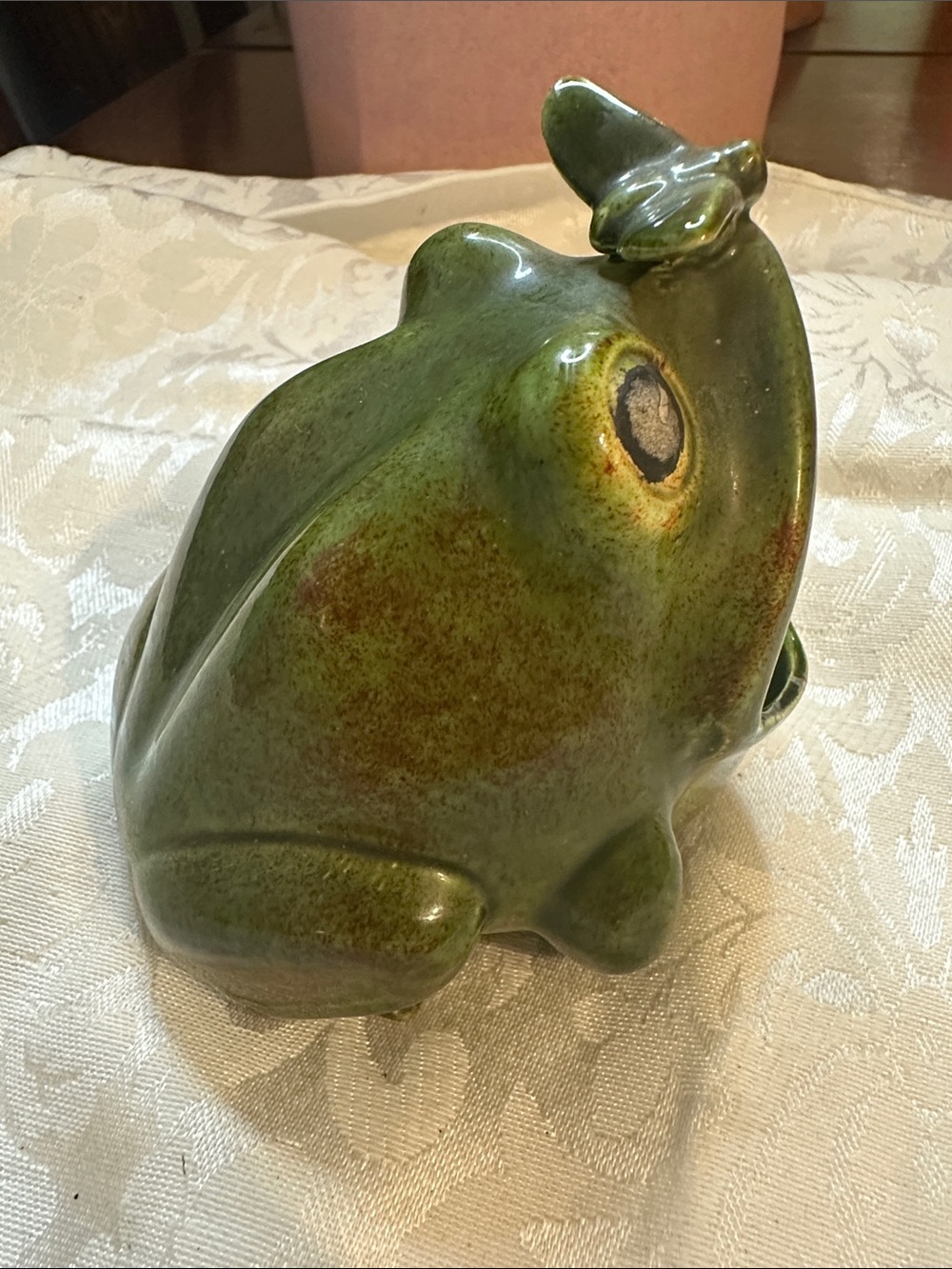 Vintage Ceramic frog sponge /scrubby holder - Picture 3 of 12